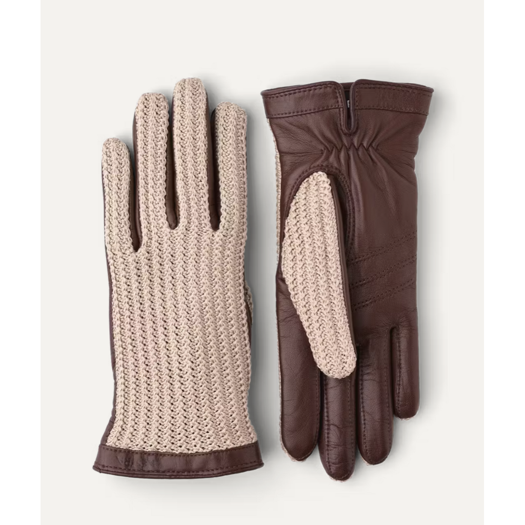 Hestra handschoen Anna in black en chestnut