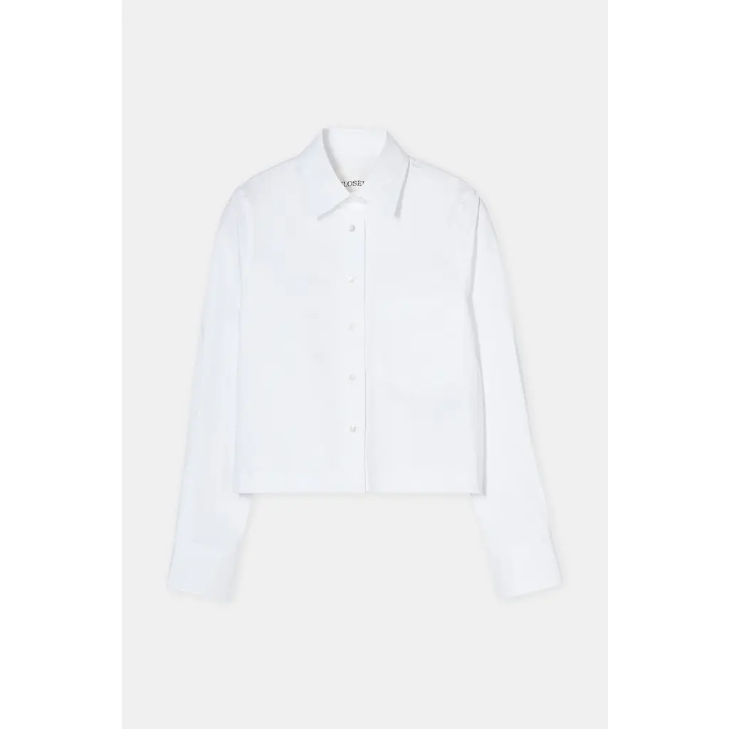 CLOSED cropped blouse C94375-25E-22 white