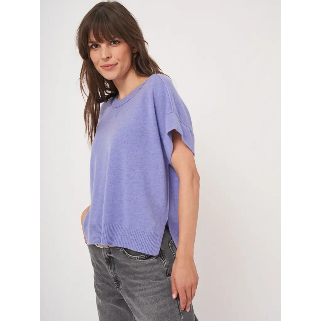 Repeat poncho/pullover 103587 in iris
