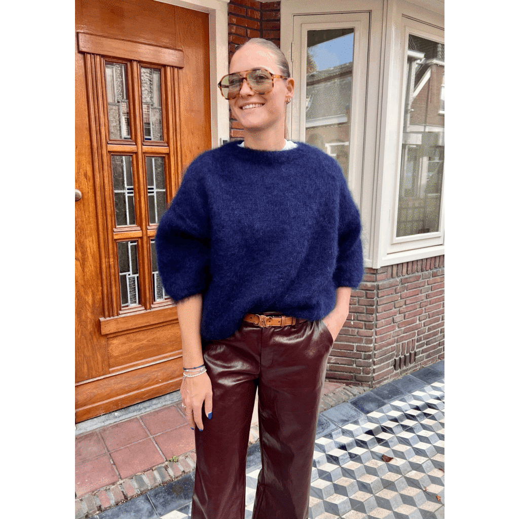 Studio Lavendel trui Celine mohari in dark blue