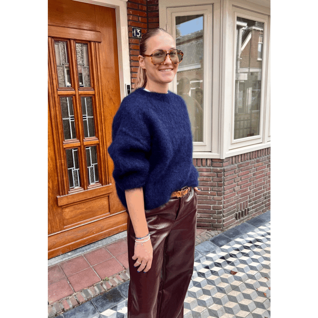 Studio Lavendel trui Celine mohari in dark blue
