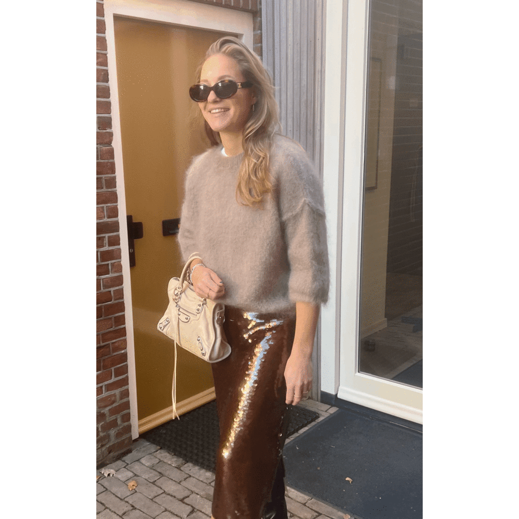 Studio Lavendel trui Celine Pull in taupe
