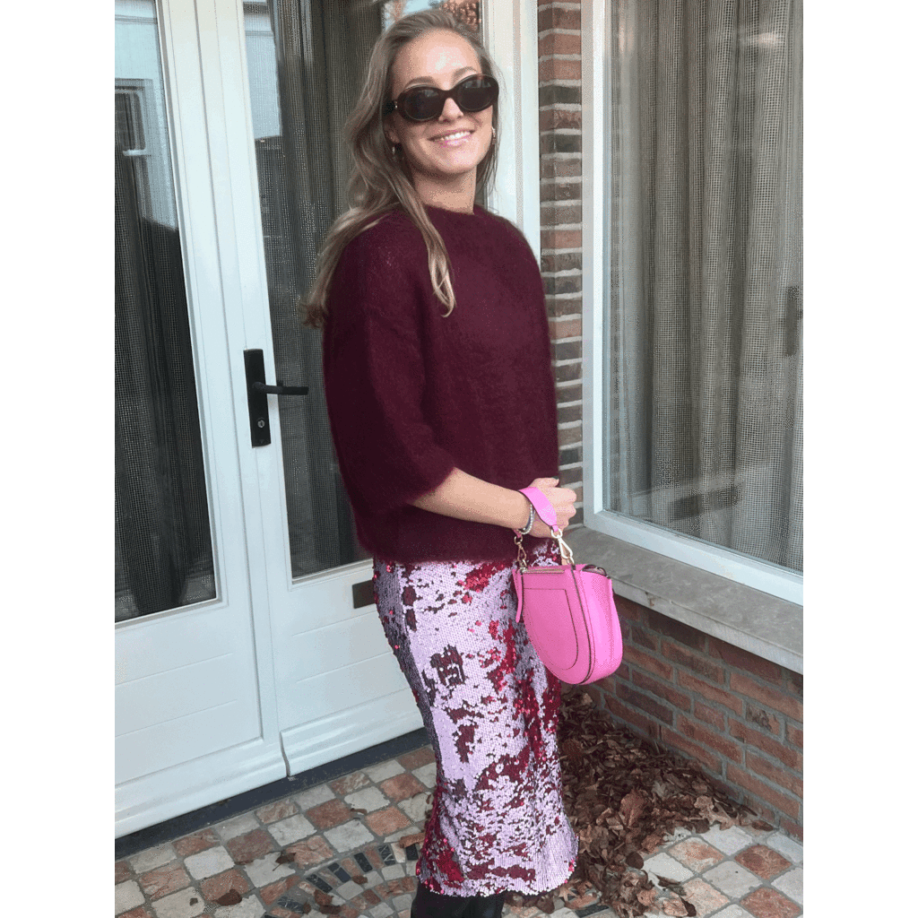 Studio Lavendel trui Celine Pull in burgundy