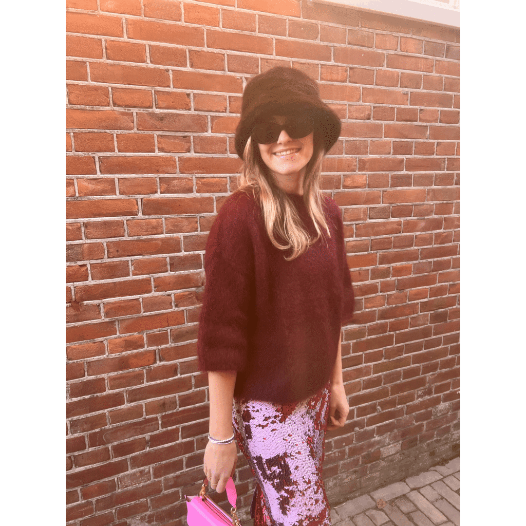 Studio Lavendel trui Celine Pull in burgundy