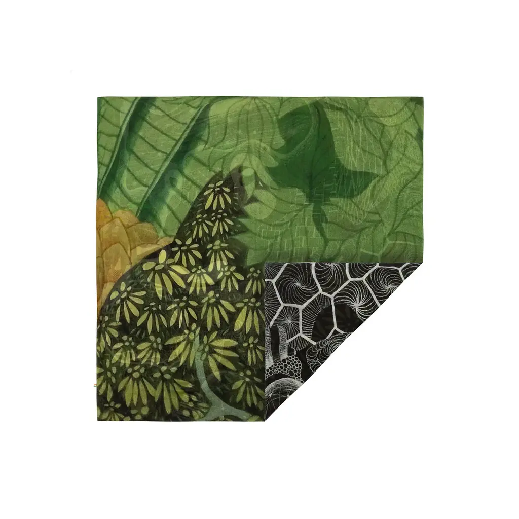 Talking Walls shawl Ava Double Face in jungle buffalo
