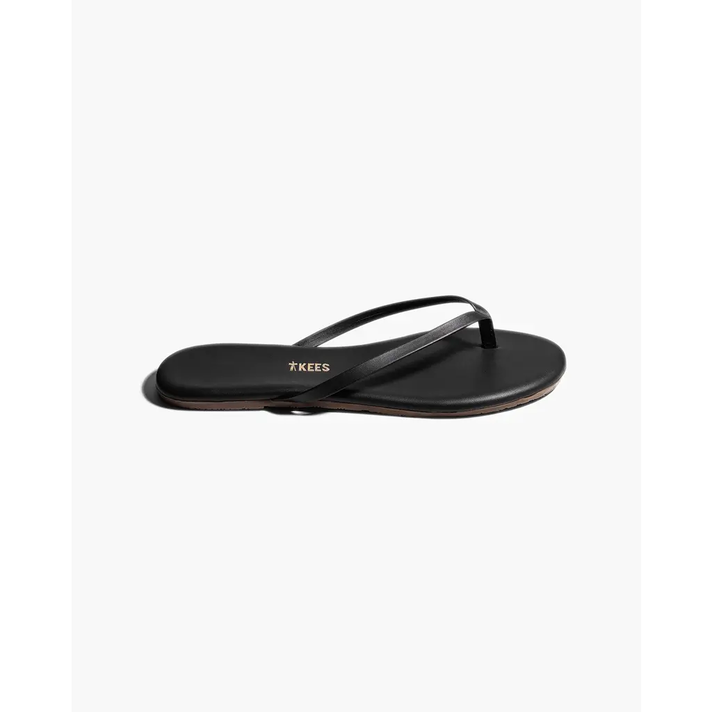 TKEES leren slipper Liners in sable