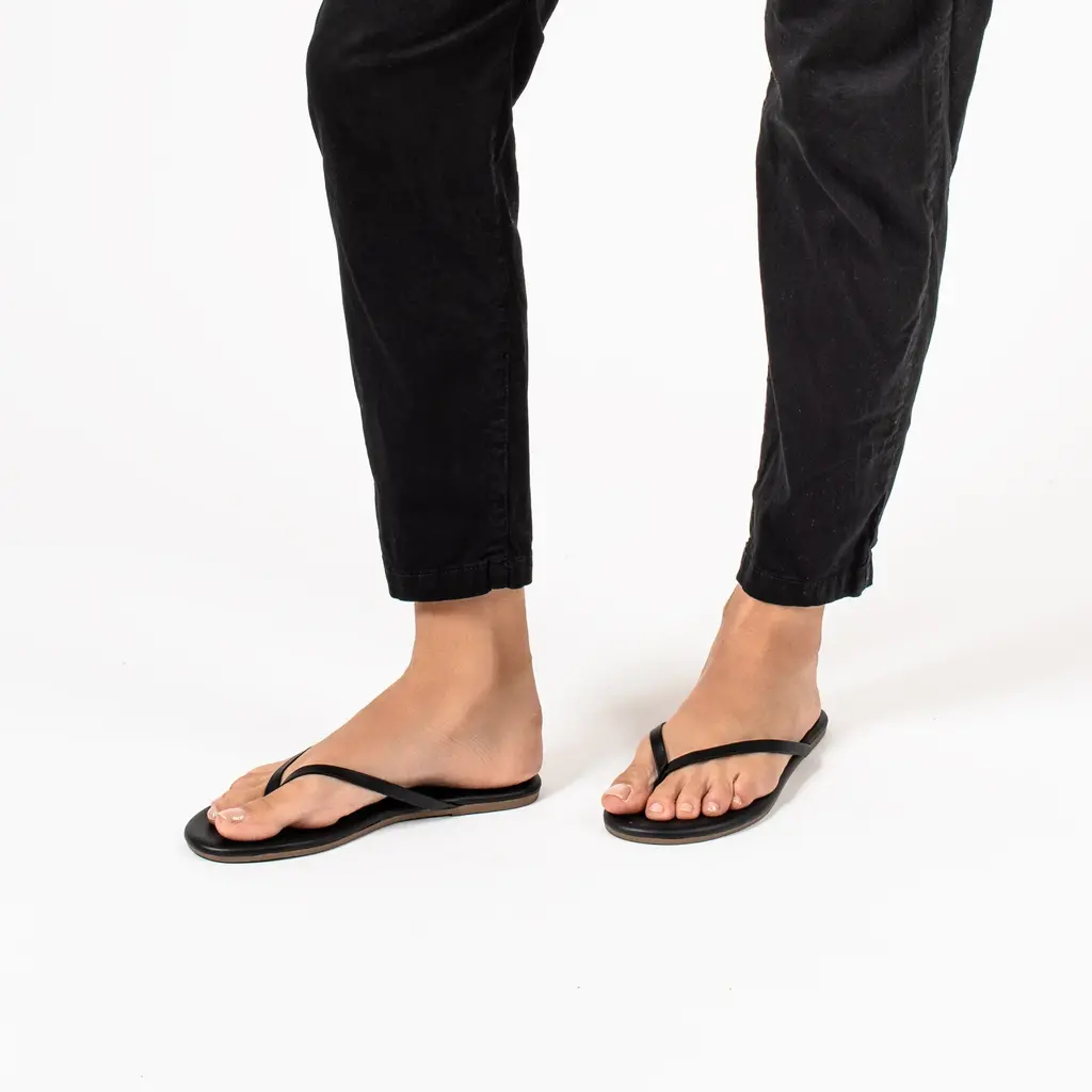 TKEES leren slipper Liners in sable