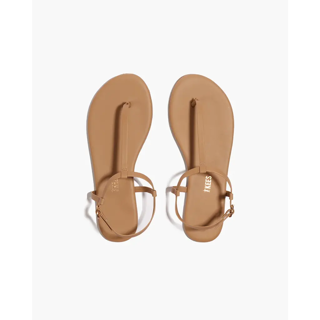 TKEES leren slipper Mariana in cocobutter