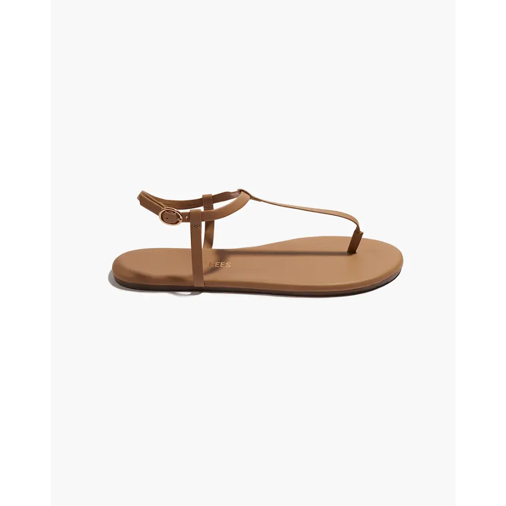 TKEES leren slipper Mariana in cocobutter