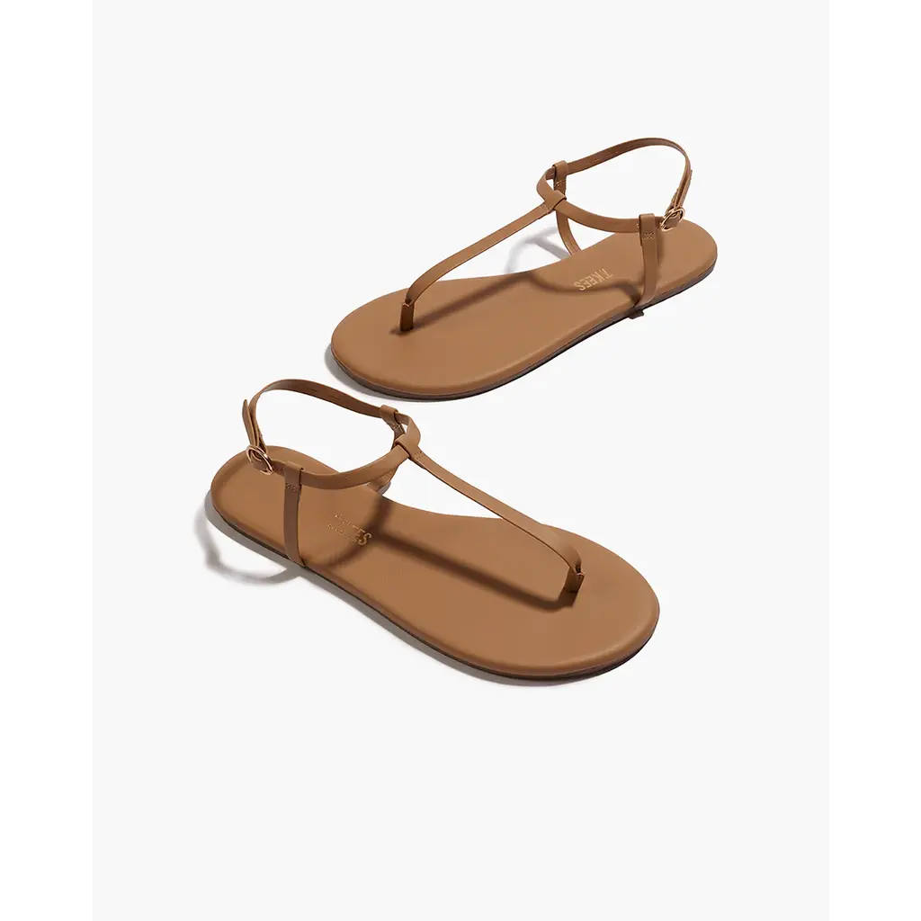 TKEES leren slipper Mariana in cocobutter