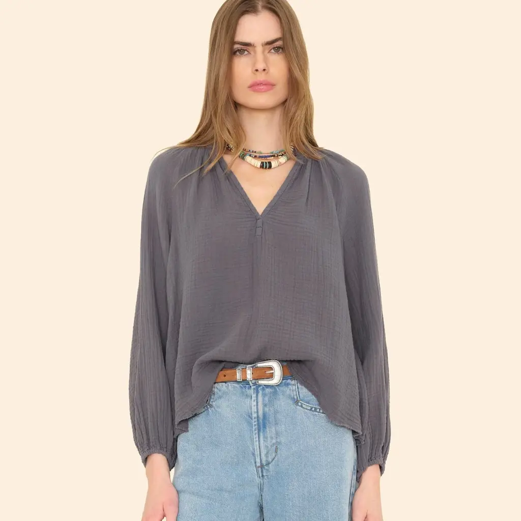 Xírena blouse Milla in obsidian