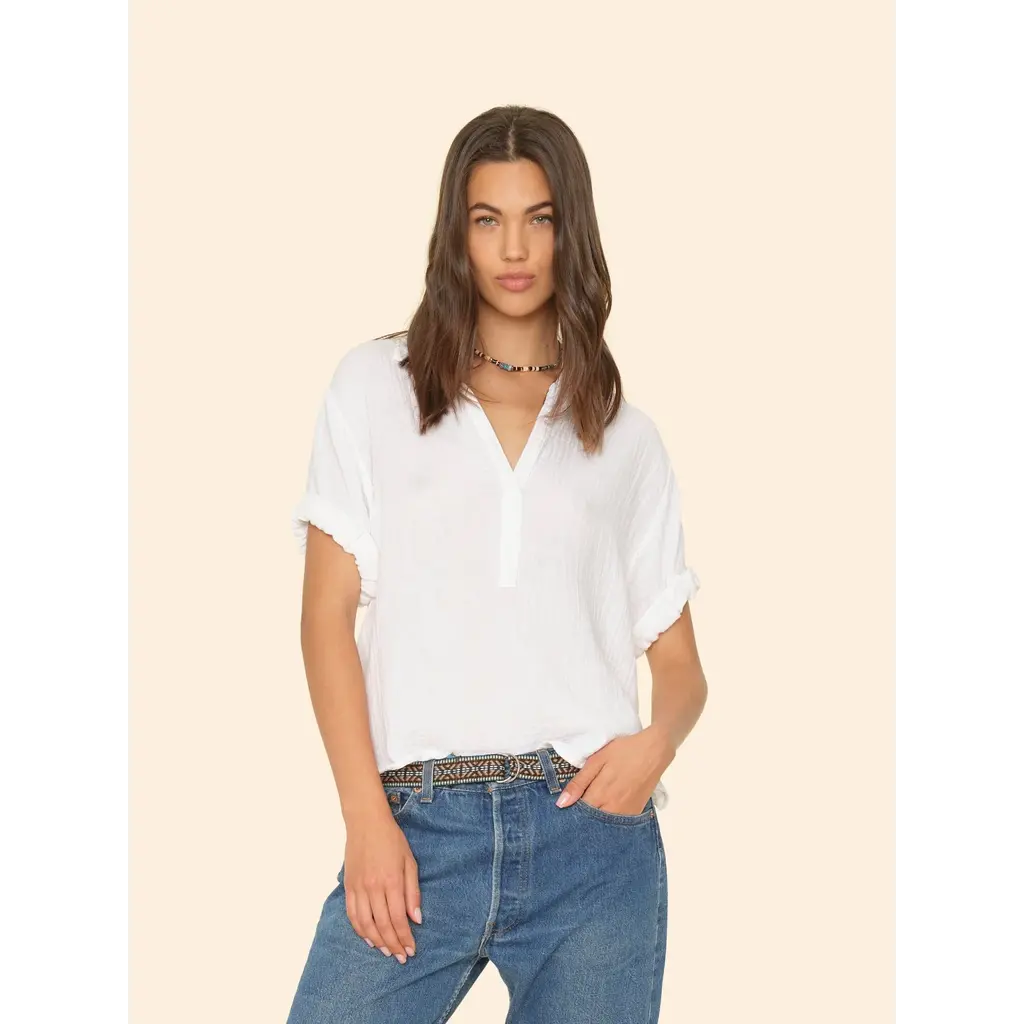 Xírena Cruz Top X5CHG017 in white