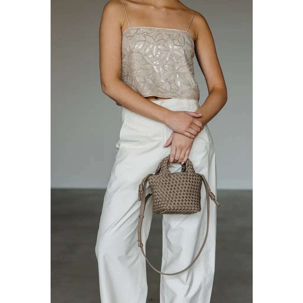 Marrea tas Mini met strap in taupe secret