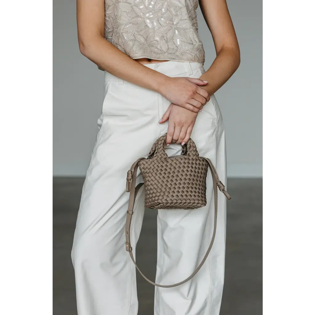 Marrea tas Mini met strap in taupe secret