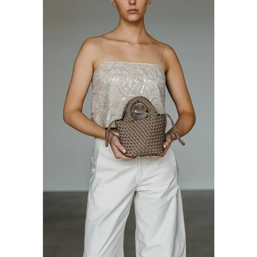 Marrea tas Mini met strap in taupe secret