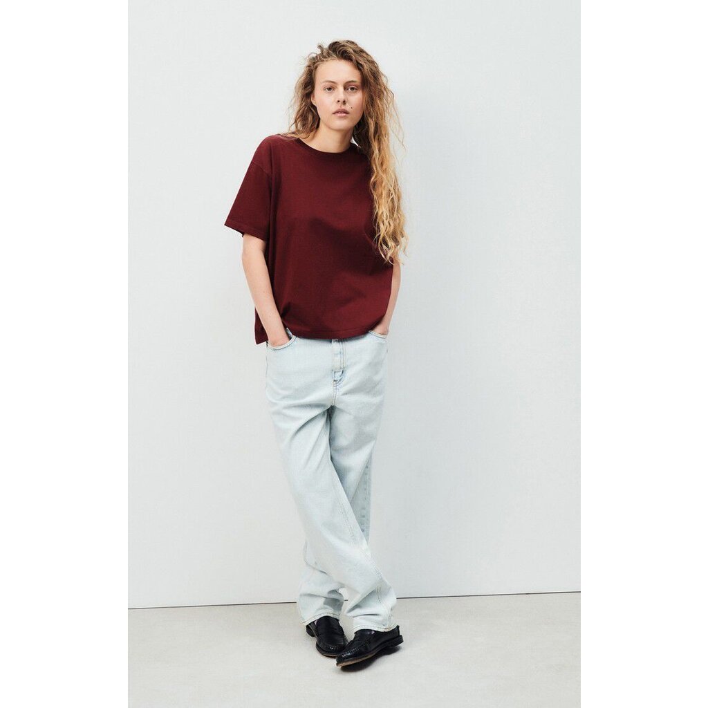 American Vintage t-shirt FIZ02AE25 in bordeaux vintage