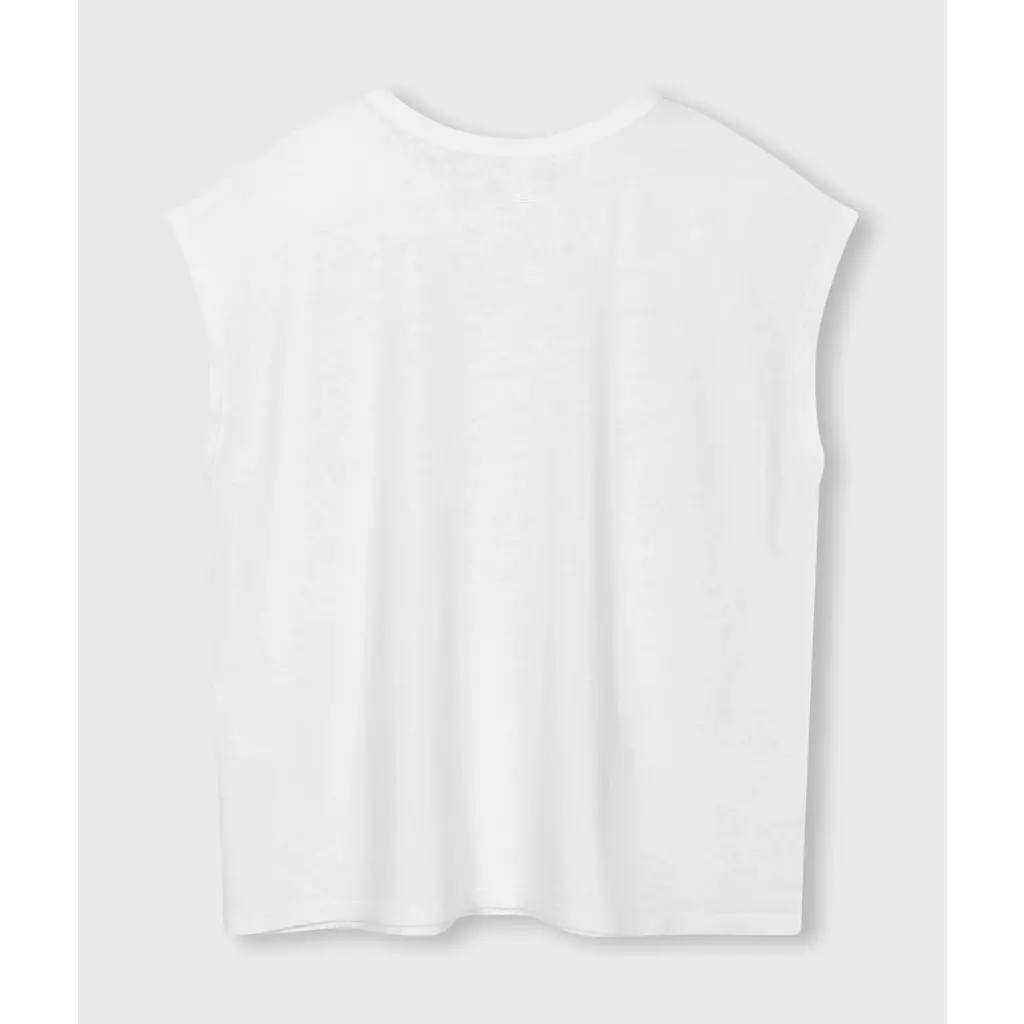 10 Days linnen mix t-shirt in white