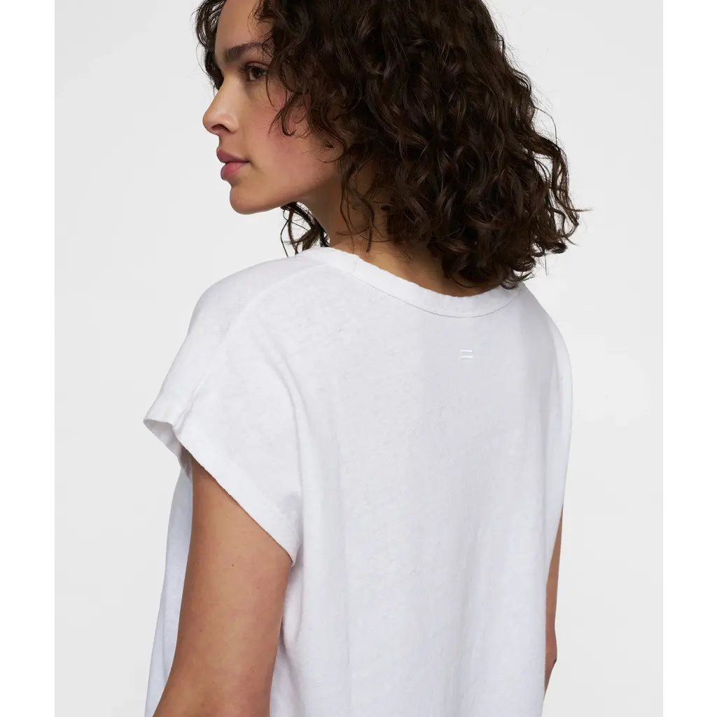 10 Days linnen mix t-shirt in white