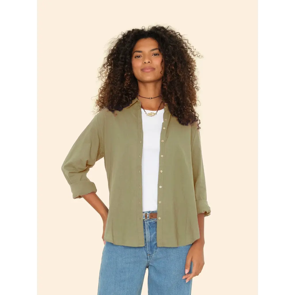 Xírena blouse beau Shirt in dark seagrass