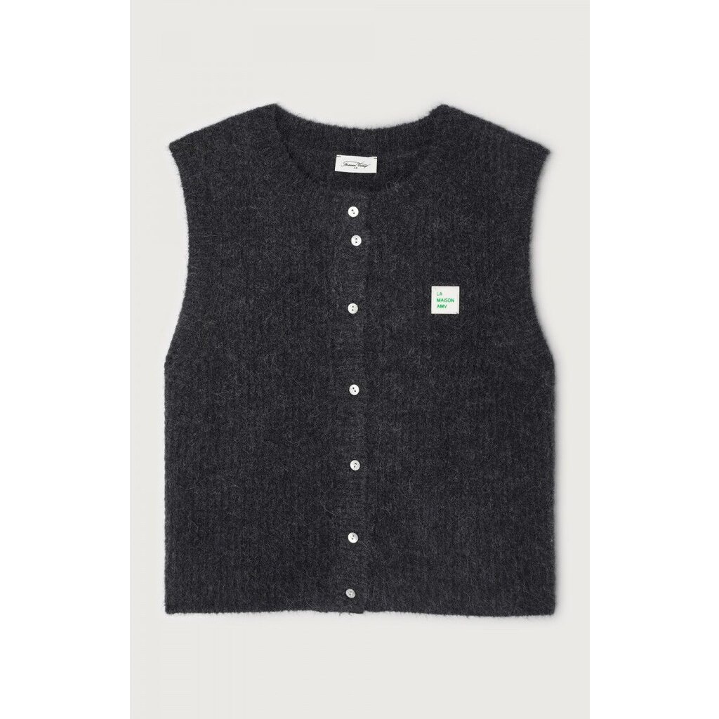 American Vintage mouwloos vest EAST19MCH25 in antraciet
