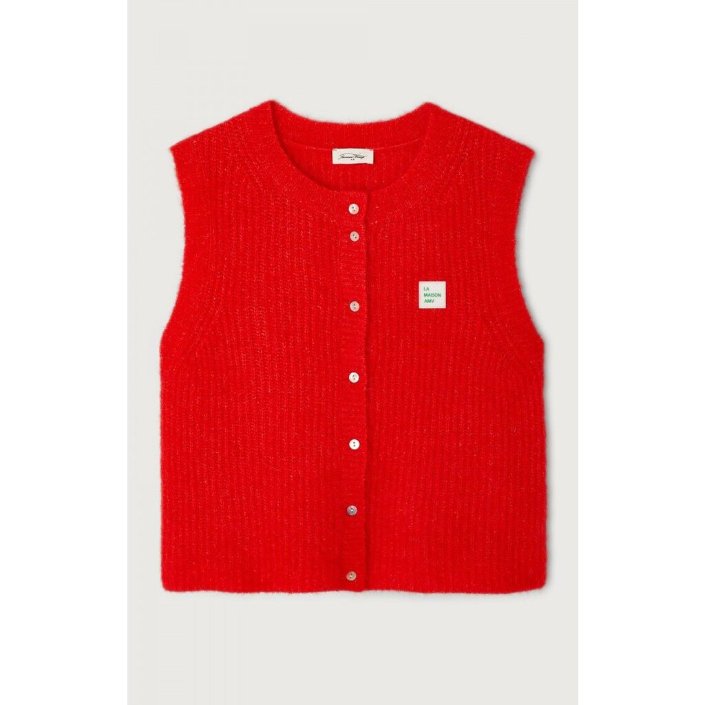 American Vintage mouwloos vest EAST19MCH25 in piment chine