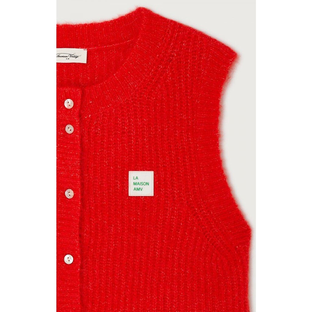 American Vintage mouwloos vest EAST19MCH25 in piment chine