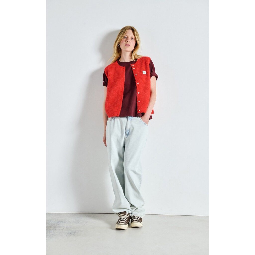 American Vintage mouwloos vest EAST19MCH25 in piment chine