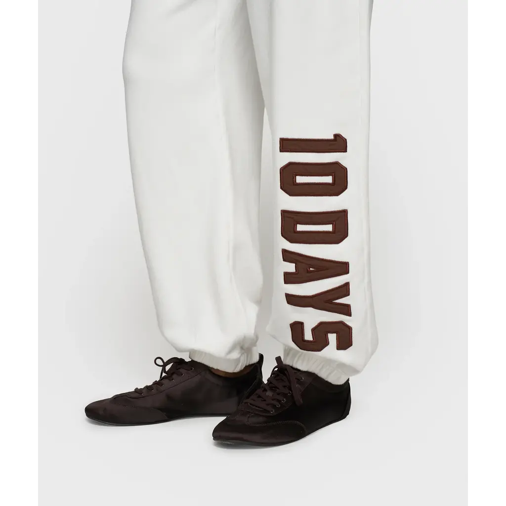 10 Days jogger Bar fleece in ecru