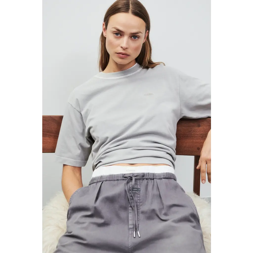 CLOSED relaxed t-shirt C95500-44H-13 in mud grey