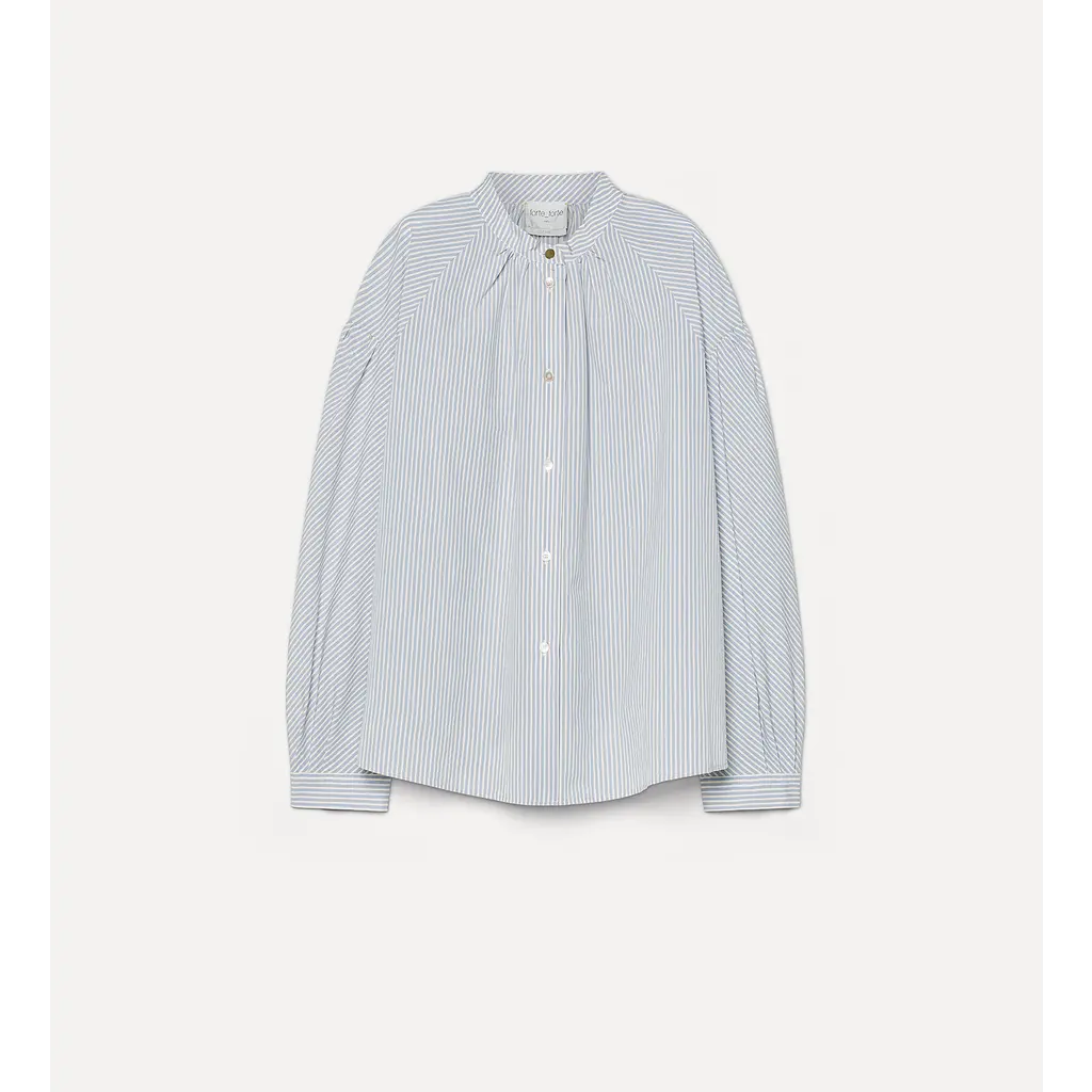 Forte Forte stripped boho blouse 14117 in ceruleo