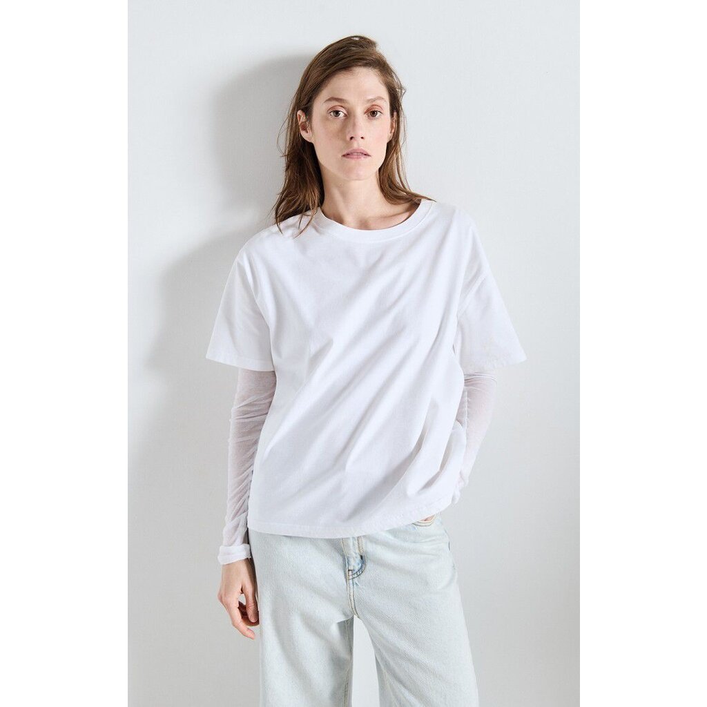 American Vintage t-shirt FIZ02AH25 in blanc
