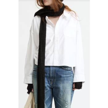 Denimist Cropped Button Front Shirt