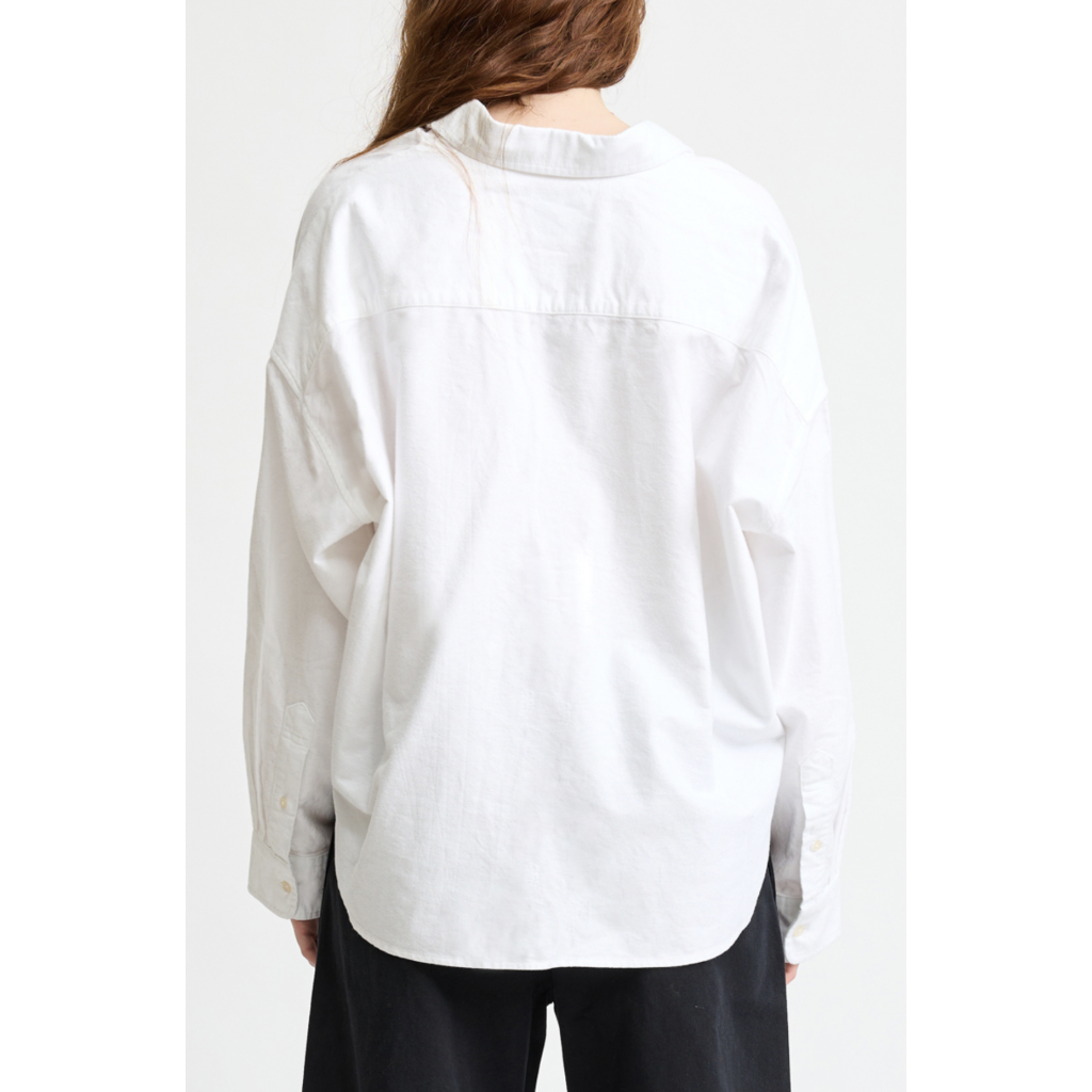 Denimist cropped blouse in white