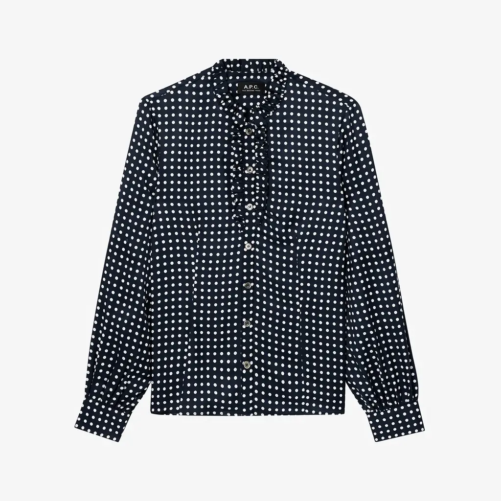 A.P.C. blouse Cassie in dark navy
