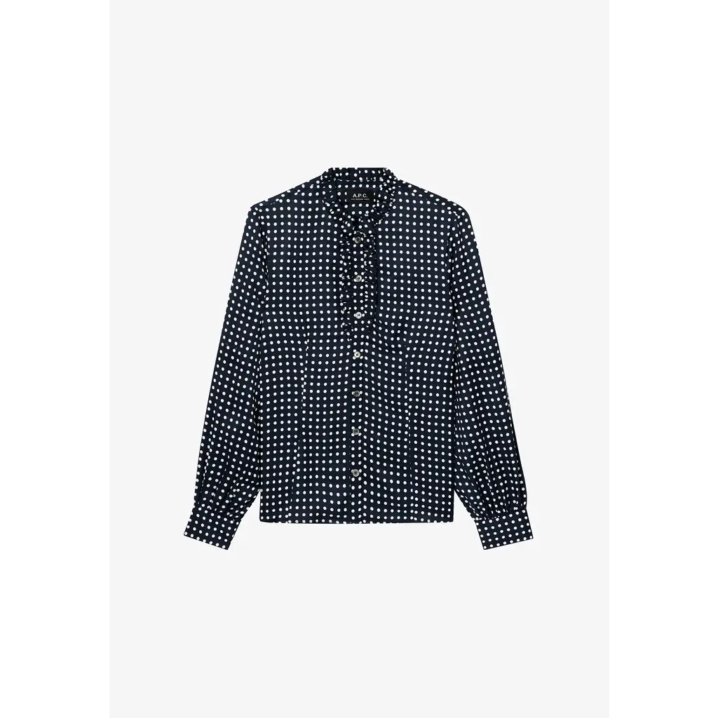 A.P.C. blouse Cassie in dark navy