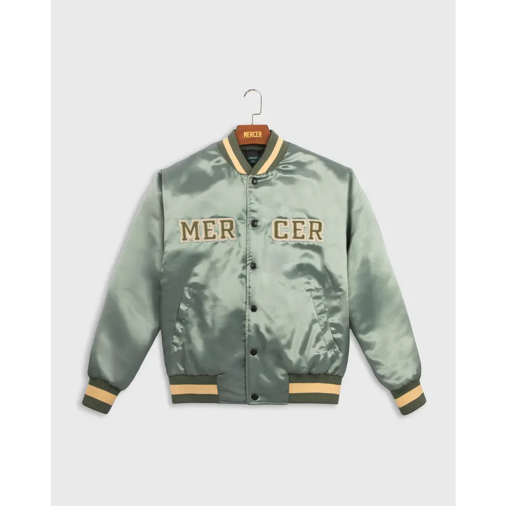 Mercer CR Varsity bomber in moss green