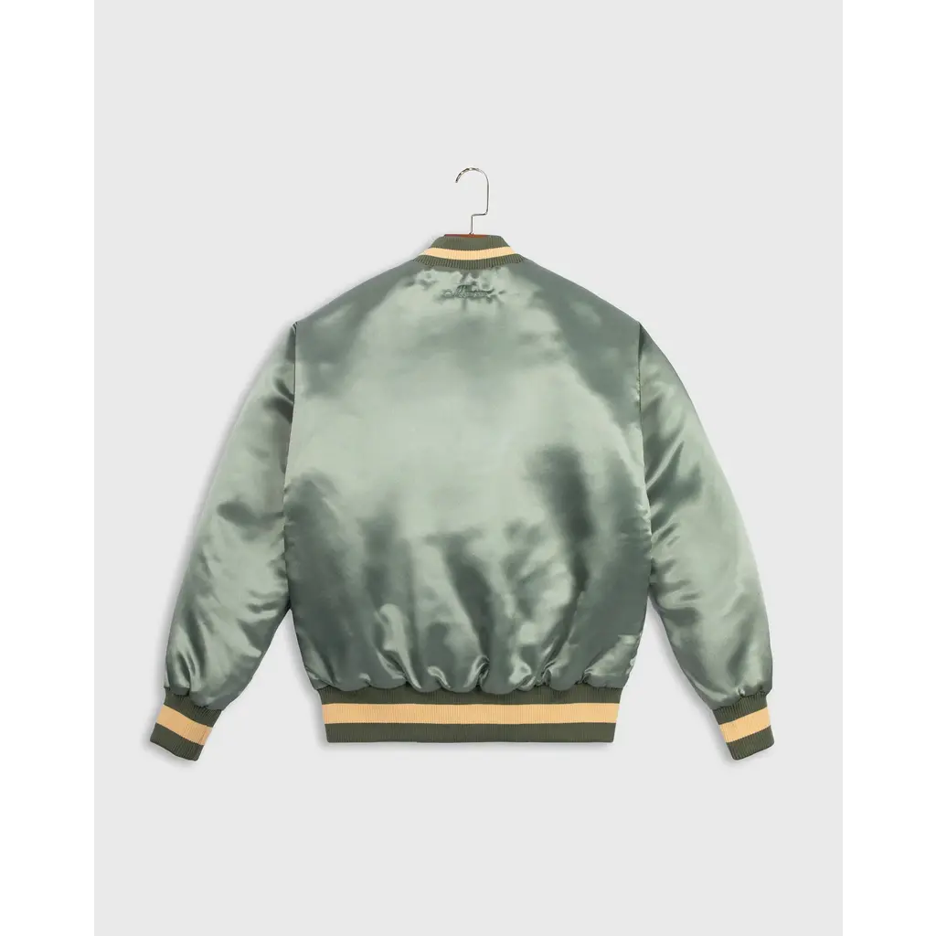 Mercer CR Varsity bomber in moss green
