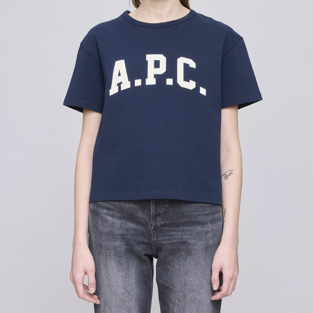 A.P.C. t-shirt Margaret in dark navy/ecru