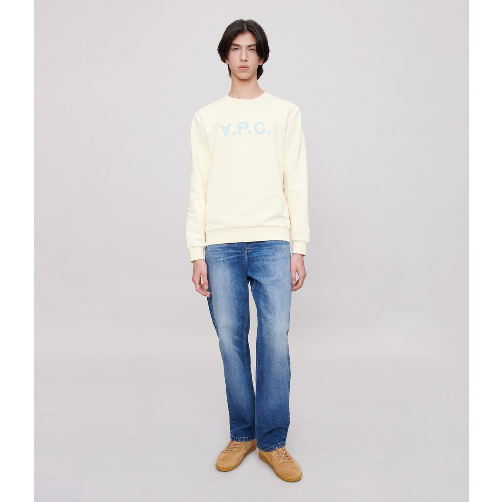 A.P.C. sweater Standard Grand VPC in ecru/bleu