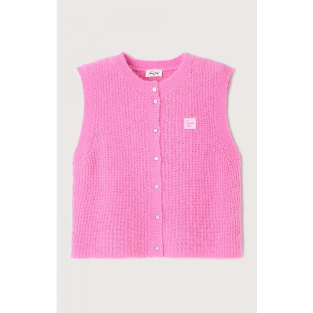 American Vintage vest EAST19MCH25 in rose bubble