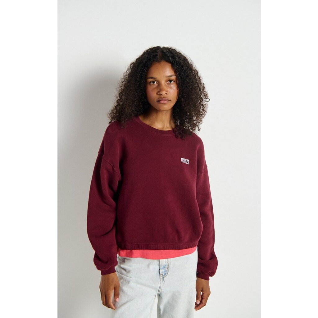 American Vintage sweater IZU03AH25 in cerisier vintage