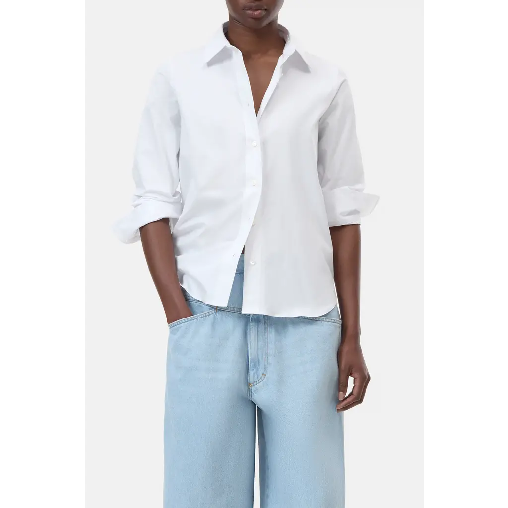 CLOSED blouse met strik detail C94673-252-22 in white