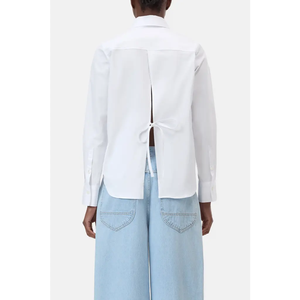 CLOSED blouse met strik detail C94673-252-22 in white