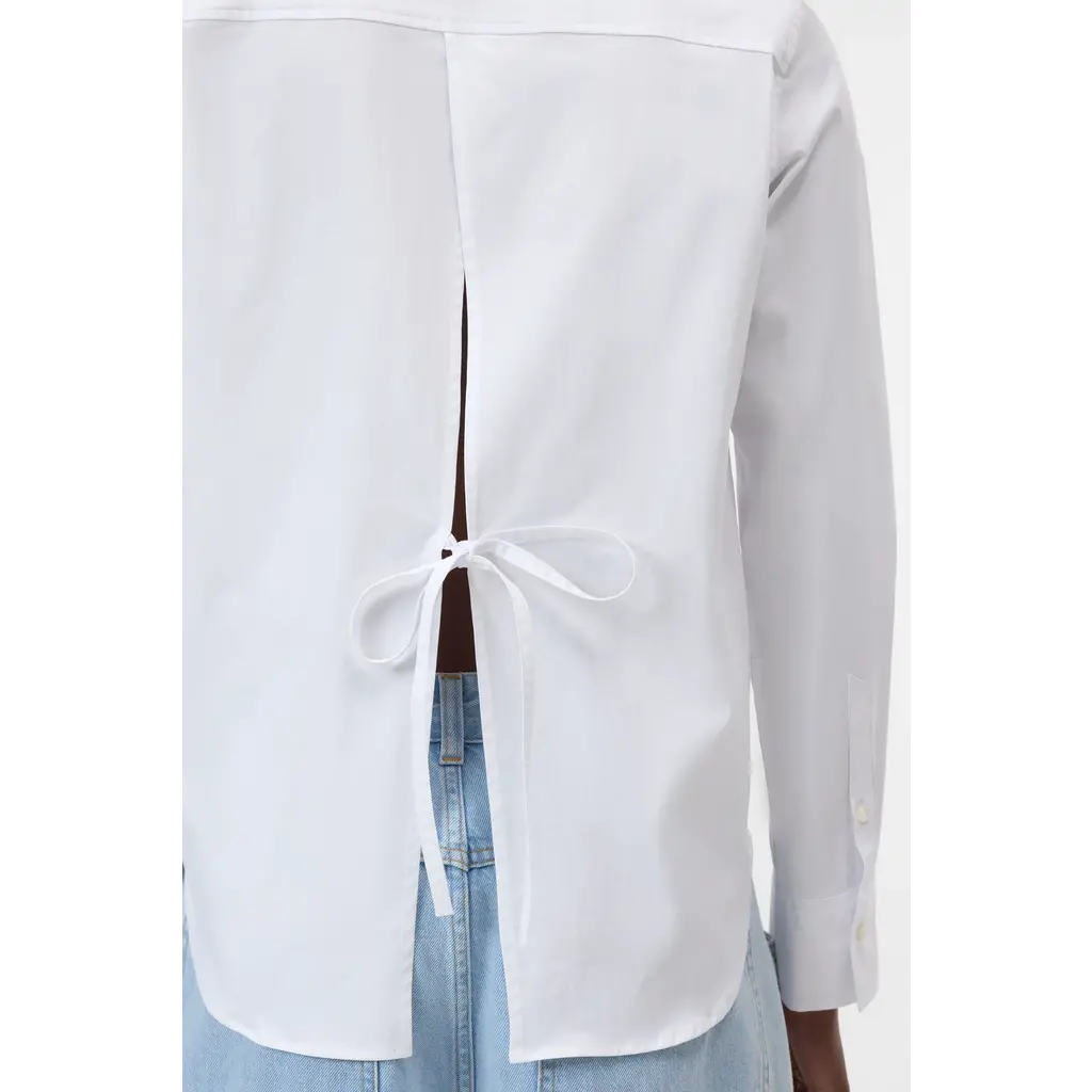 CLOSED blouse met strik detail C94673-252-22 in white