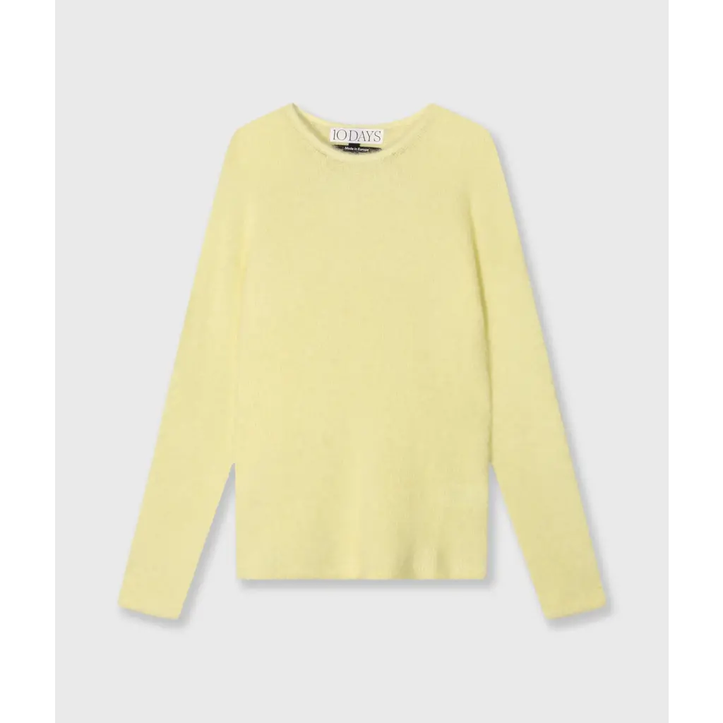 10 Days trui Soft Knit in pastel yellow
