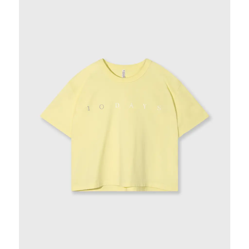 10 Days t-shirt logo in pastel yellow