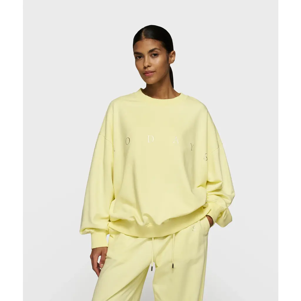 10 Days oversized sweater logo in pastel yellow