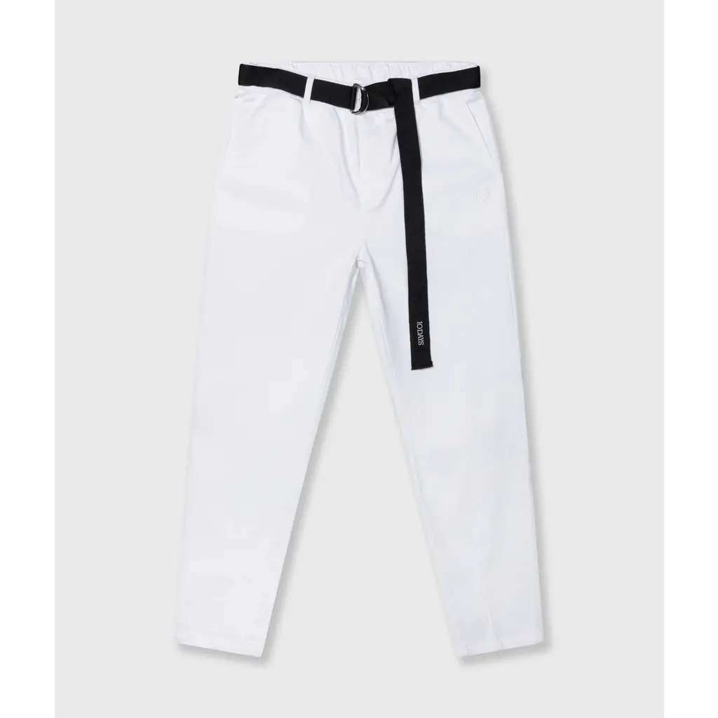 10 Days pantalon met riem in optic white