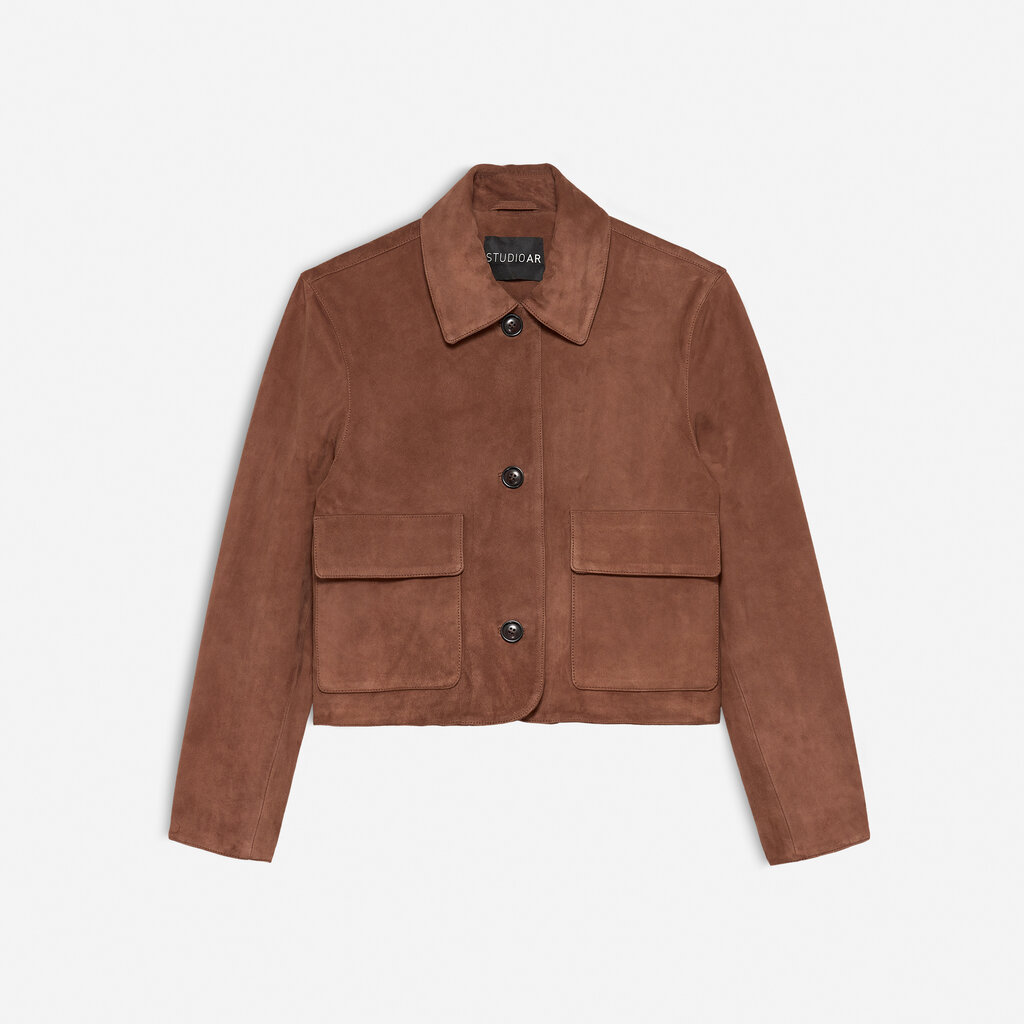 Studio AR suede jasje Marley in mocha suede
