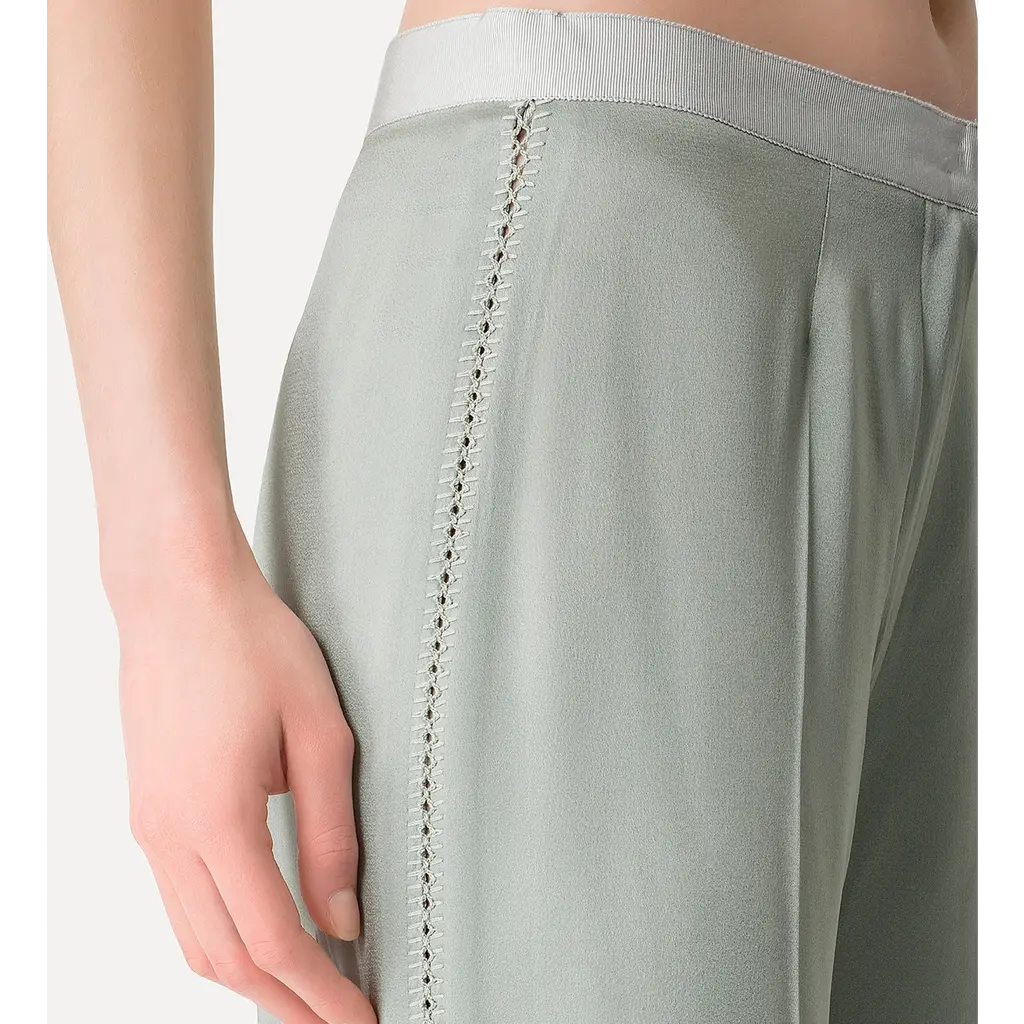 Forte Forte pantalon satin 14061 in lichene
